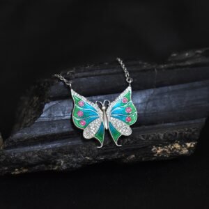 Colorful Butterfly Pendant Necklace