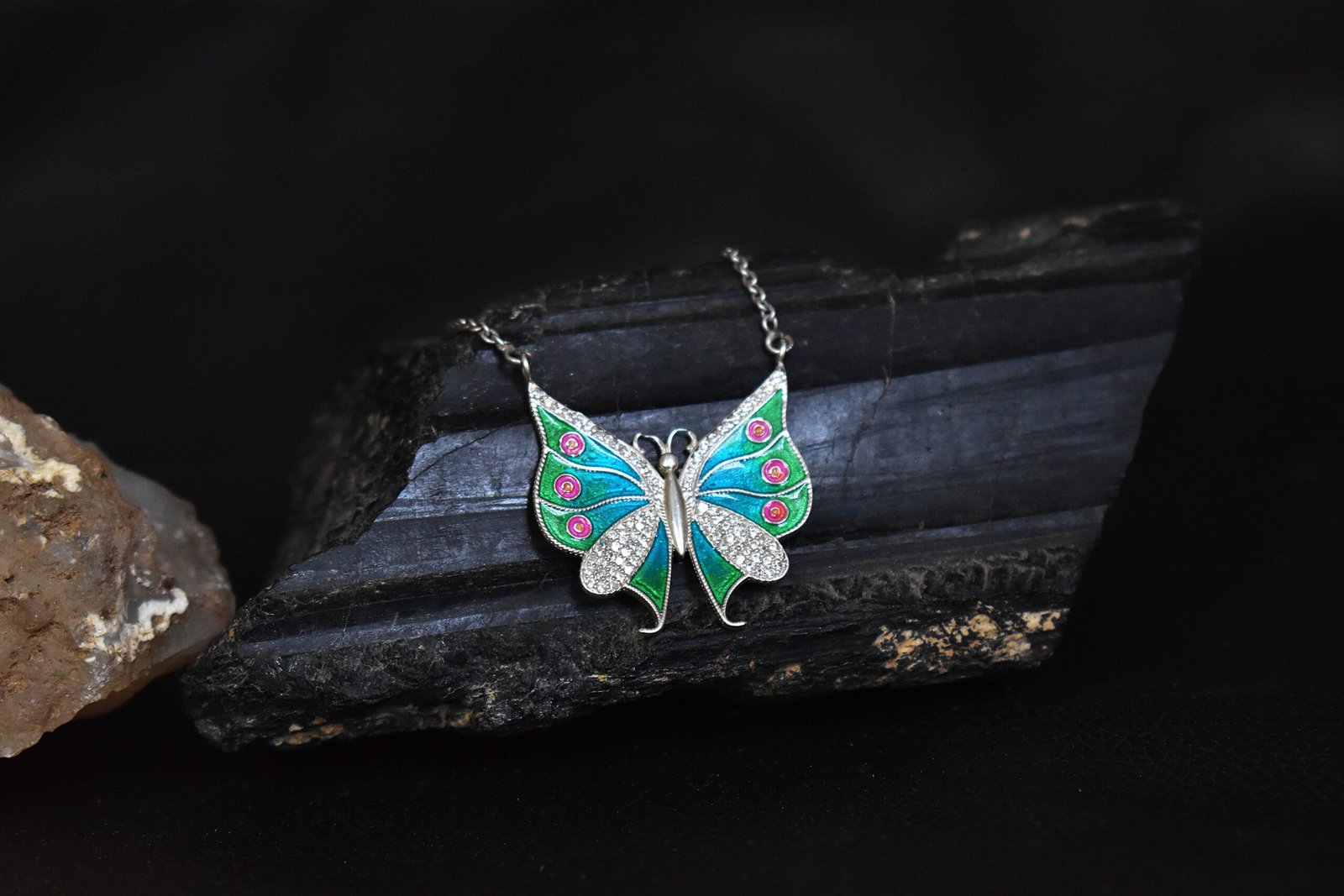 Colorful Butterfly Pendant Necklace