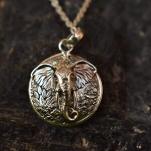 Elephant Medallion Pendant Necklace