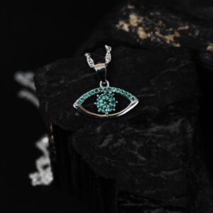 Evil Eye Crystal Pendant Necklace